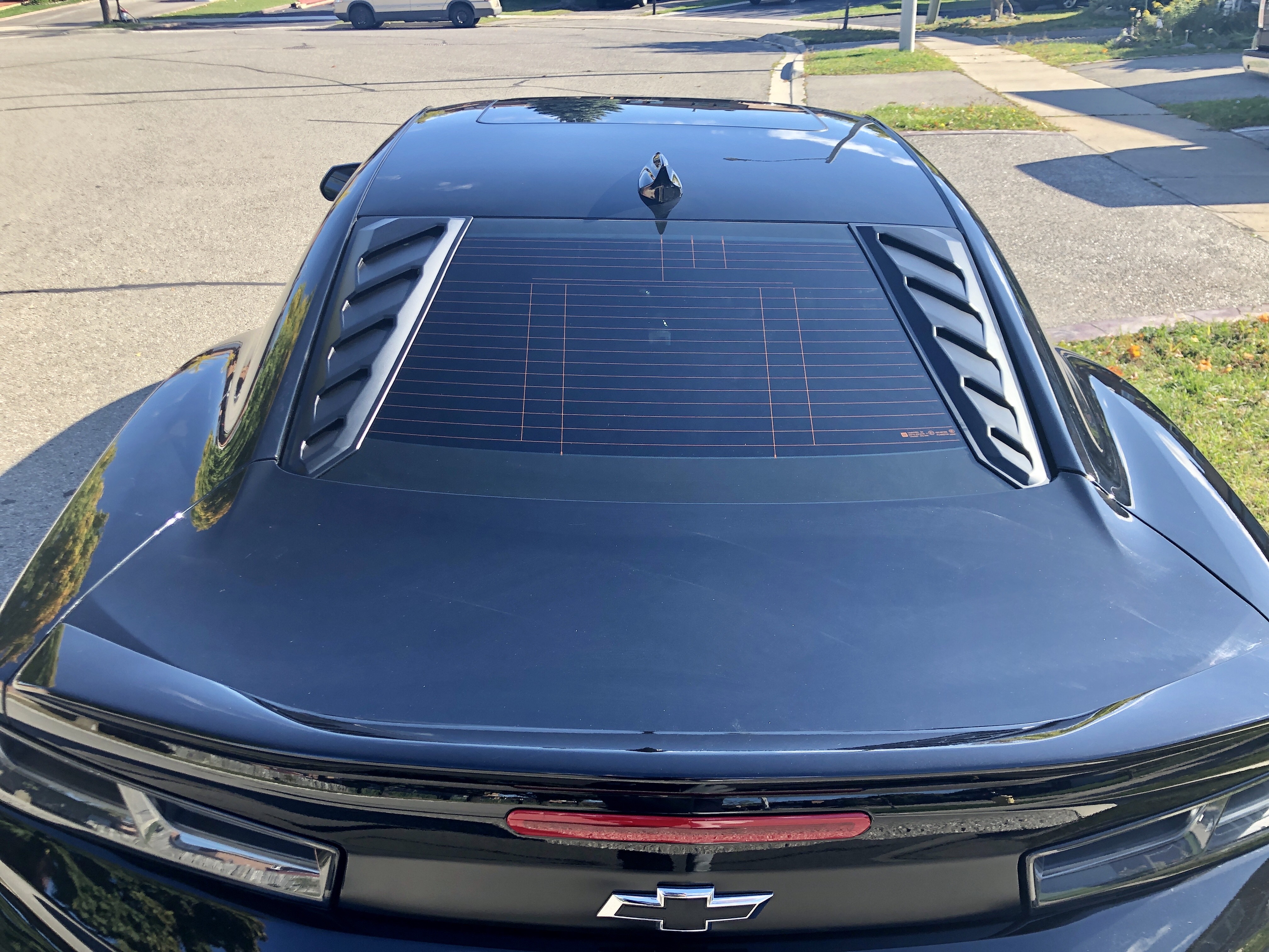 2017 camaro deals rear window louvers