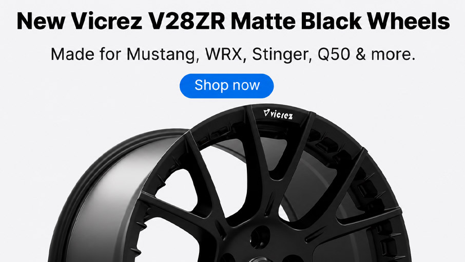 Vicrez V28ZR Matte Black Wheels